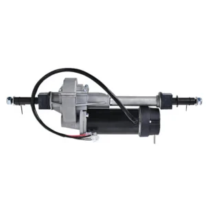 Electric motor with attached mechanical components and wiring.