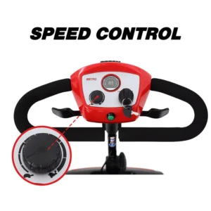 Speed control knob on a fitness machine.