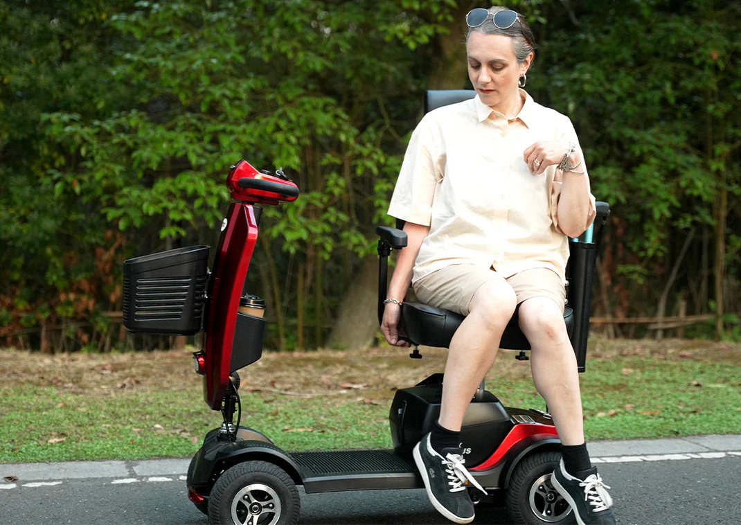 A scooter available for mobility scooter rental in Orlando.